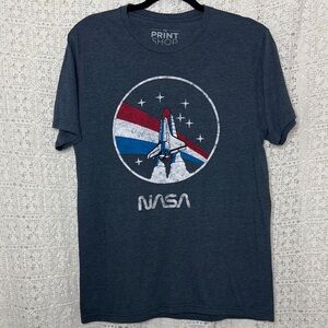 Graphic Men's T-Shirt NASA -Blue